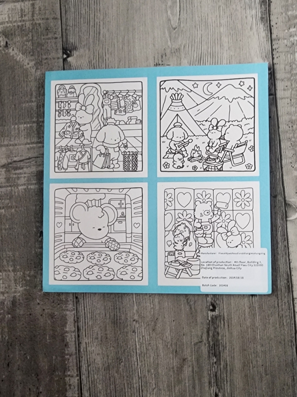 Cozy Friends Cute & Comfy Coloring Book - Blue - Picture 3 of 3